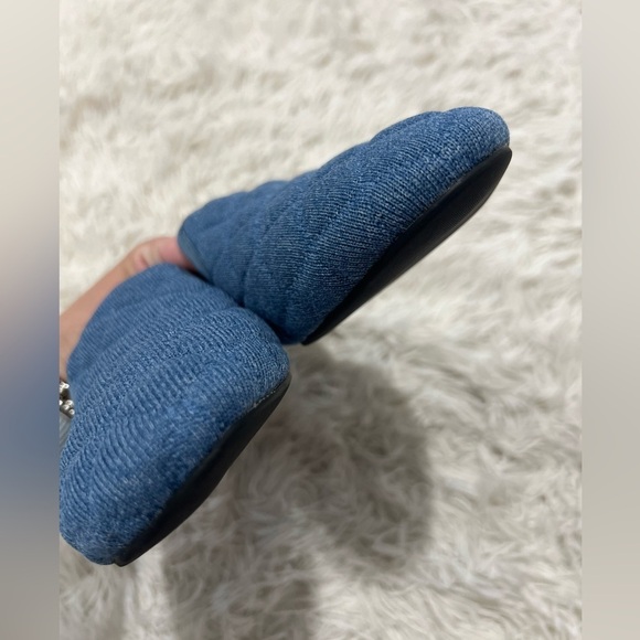 Vivaia Round-Toe Quilted Mules - Size 40 US 9 - blue - Picture 5 of 9